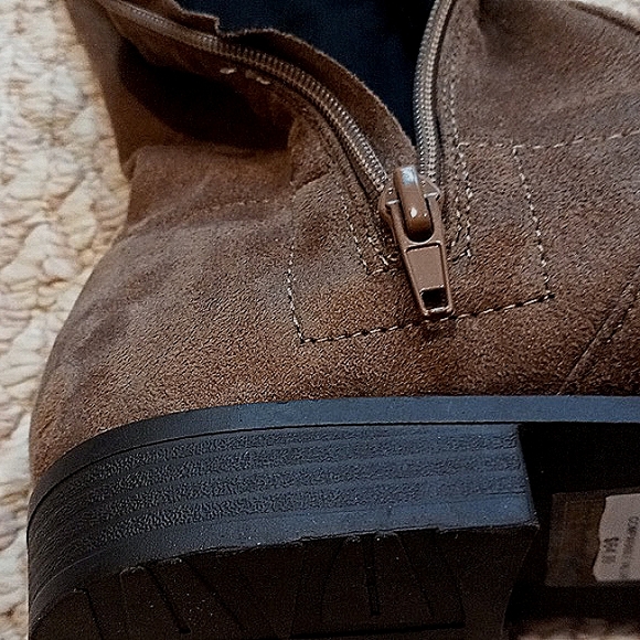 Over-the-knee boots Closed Toe Knee High Comfy no heel Stretch Suede Elegant - Picture 13 of 17